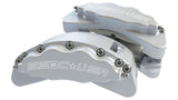 American Made B8-Barbarian 8 Piston Billet Aluminum Direct Fit Front Caliper Disc Brake Kit W/DS Rotors. Clear