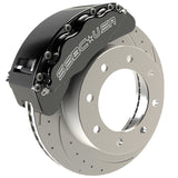 American Made B8-Barbarian 8 Piston Billet Aluminum Direct Fit Front Caliper Disc Brake Kit W/DS Rotors. Black