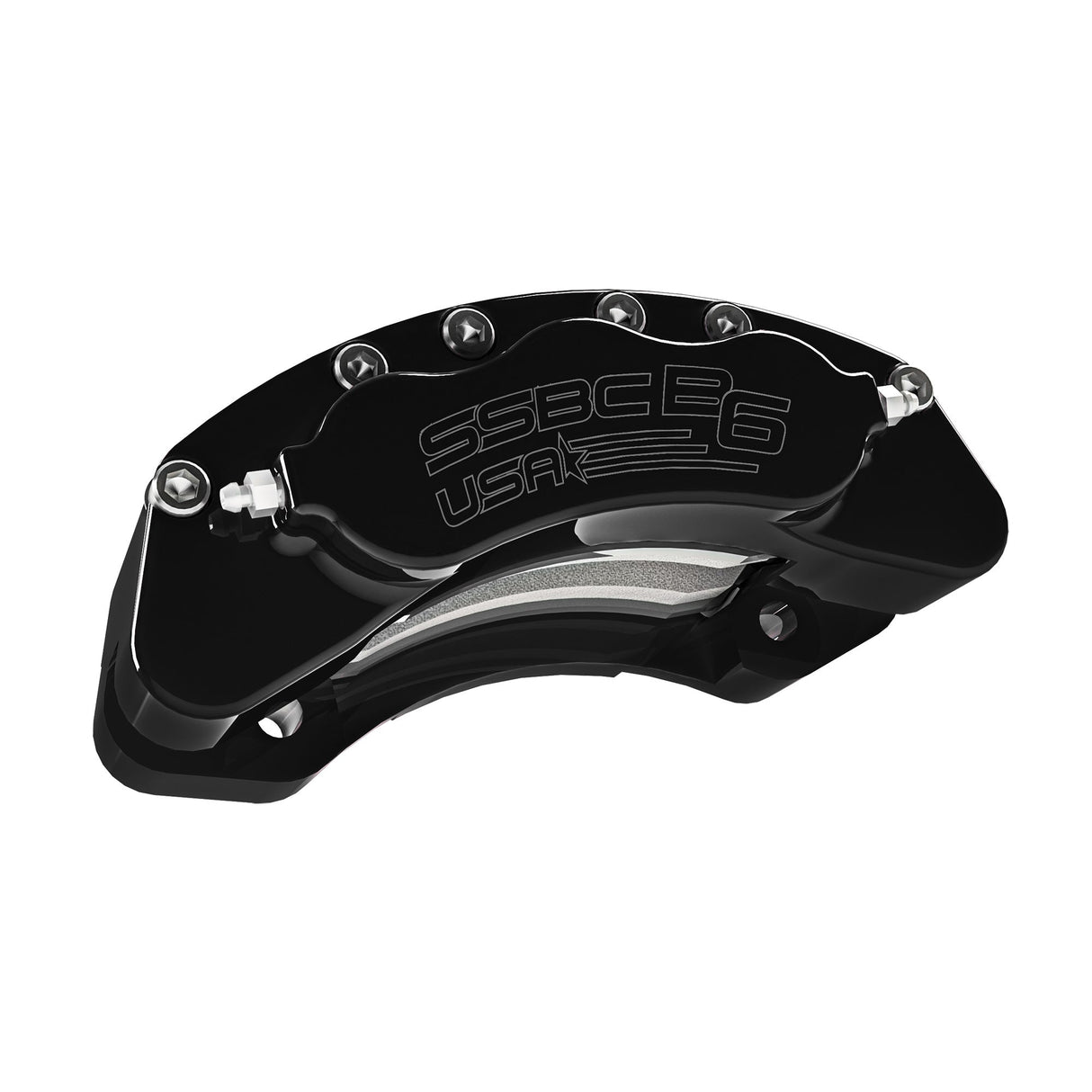American Made B6-Brawler Rear Caliper Assembly W/Pads. Black CPA-22404B