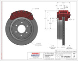 American Made 4 Wheel B8-Brawler 8 Piston Direct Fit Billet Aluminum Big Brake Bundle. Red A414-2021R-BBB
