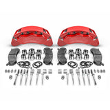 American Made B6-Brawler 6 Piston Direct Fit Billet Aluminum Rear Disc Brake Kit W/DS Rotors. Red A414-31R-DS