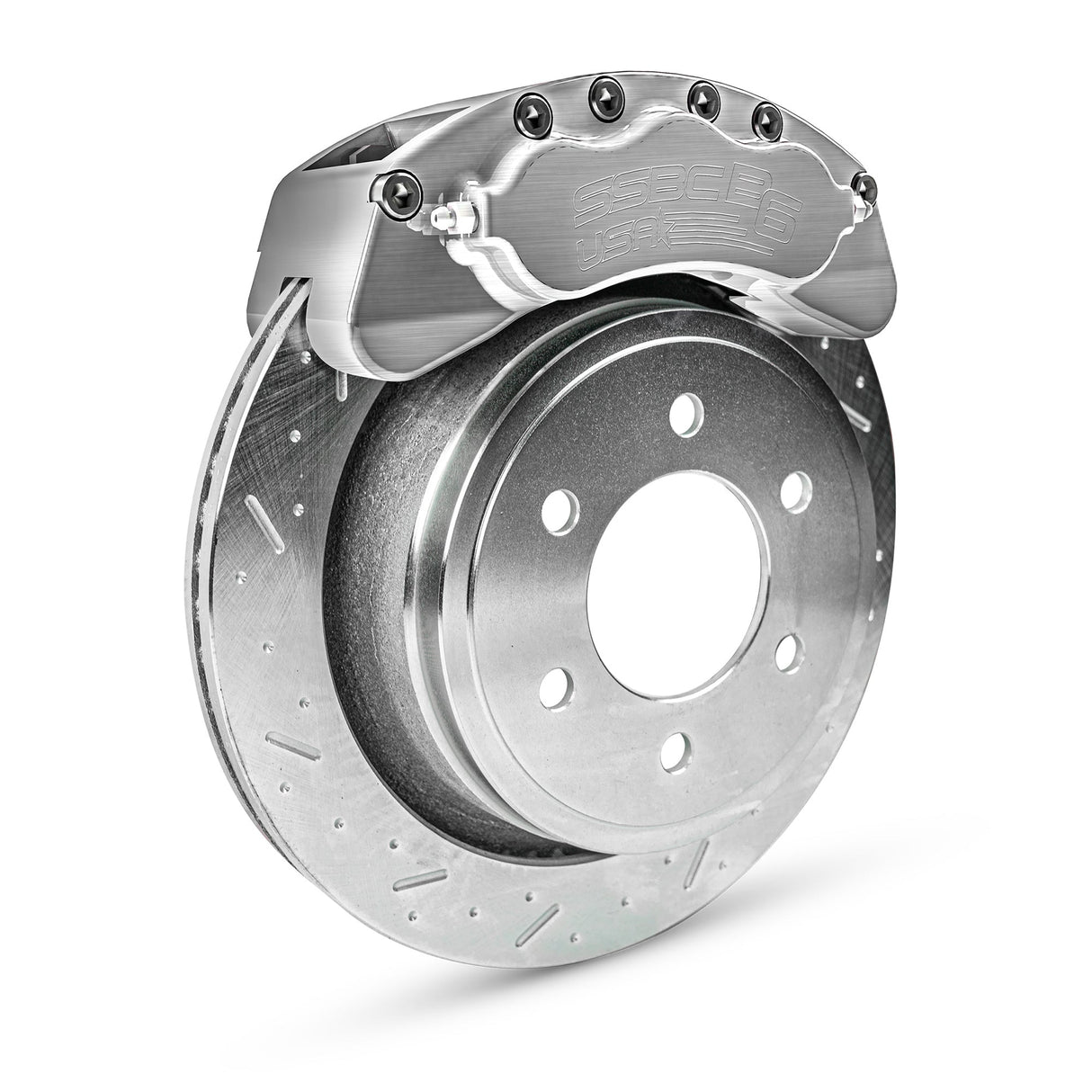 American Made B6-Brawler Direct Fit Billet Aluminum Rear Caliper Upgrade Kit. Clear A414-31