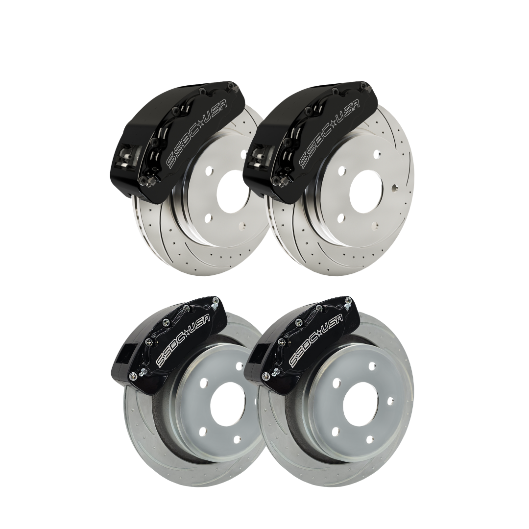 American Made 4 Wheel Brawler LT Direct Fit Billet Aluminum Big Brake Bundle. Black A415-1011BLK-BBB