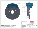 American Made B8-Brawler LT Direct Fit 8-Piston Billet Aluminum Front Caliper Disc Brake Kit w/DS Rotors. Red A415-10R-DS