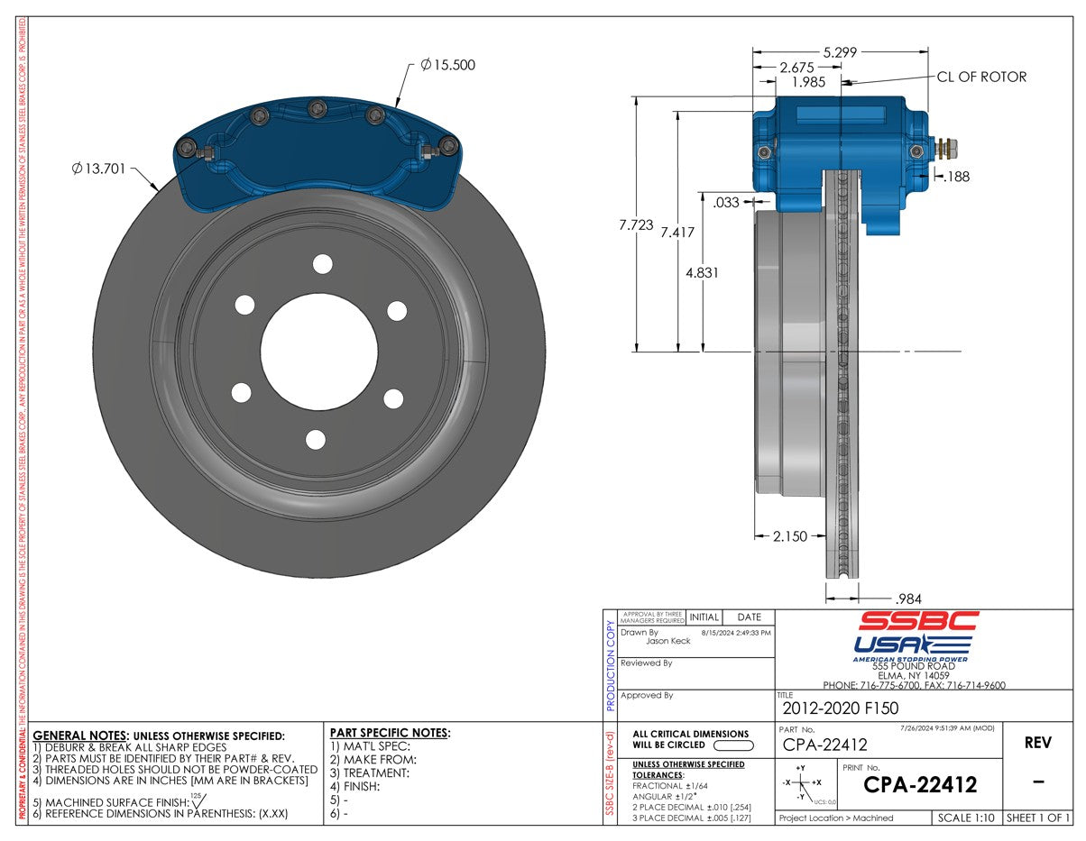 American Made 4 Wheel Brawler LT Direct Fit Billet Aluminum Big Brake Bundle. Red A415-3031R-BBB