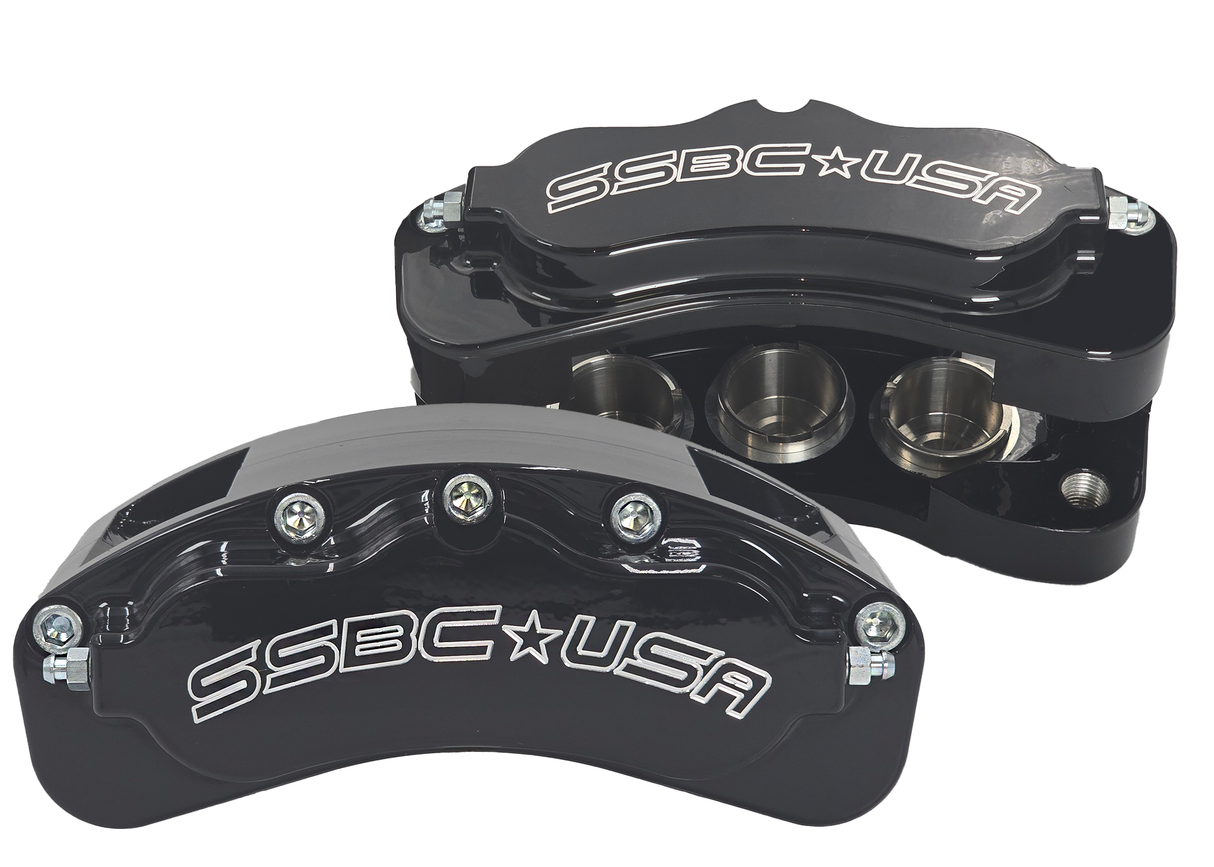 American Made B6-Brawler LT Direct Fit 6-Piston Billet Aluminum Front Caliper Upgrade Kit . Black A415-20BLK