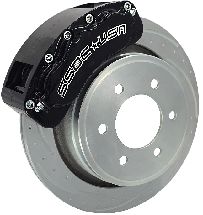 American Made B6-Brawler LT Direct Fit 6-Piston Billet Aluminum Front Caliper Upgrade Kit . Black A415-20BLK