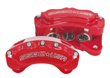 American Made B4-Brawler LT Direct Fit 4-Piston Billet Aluminum Rear Caliper Upgrade Kit. Red A415-21R