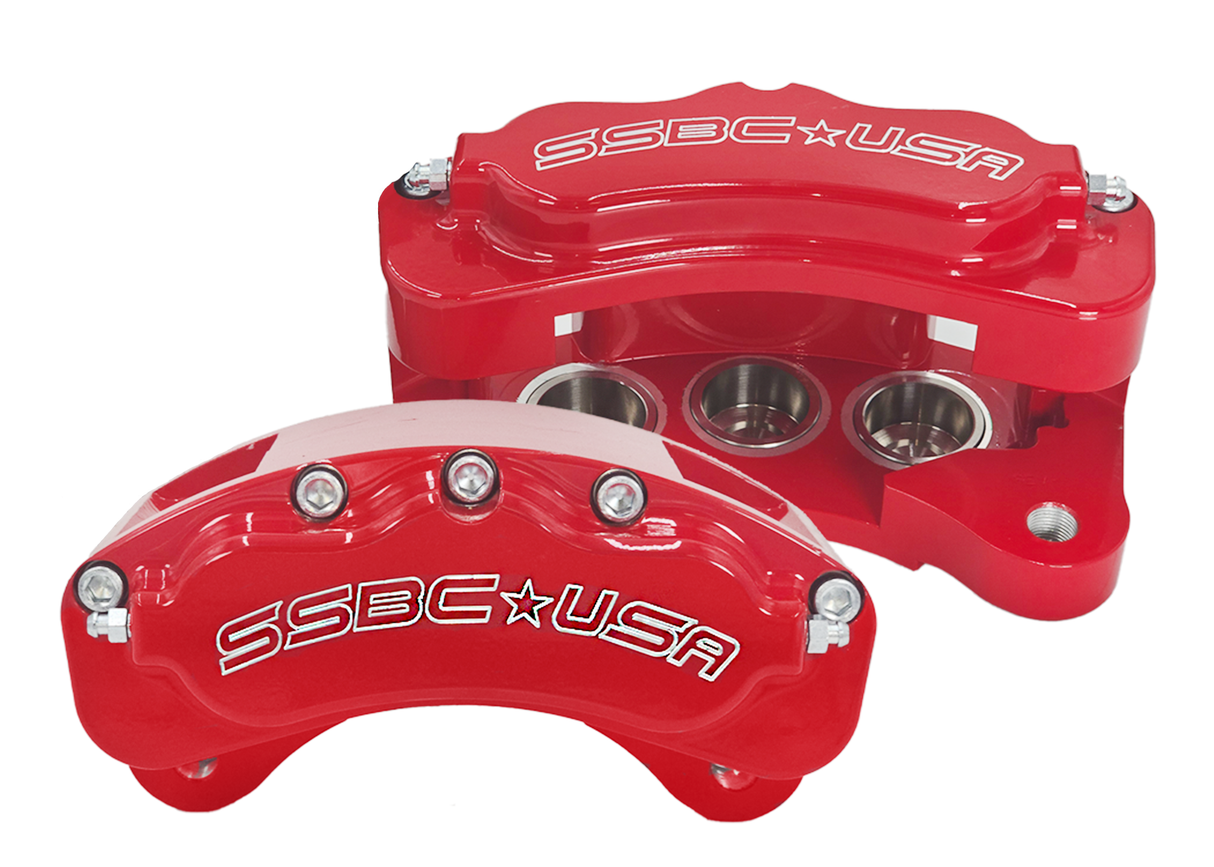 American Made B6-Brawler LT Direct Fit 6-Piston Billet Aluminum Front Caliper Upgrade Kit. Red   A415-30R