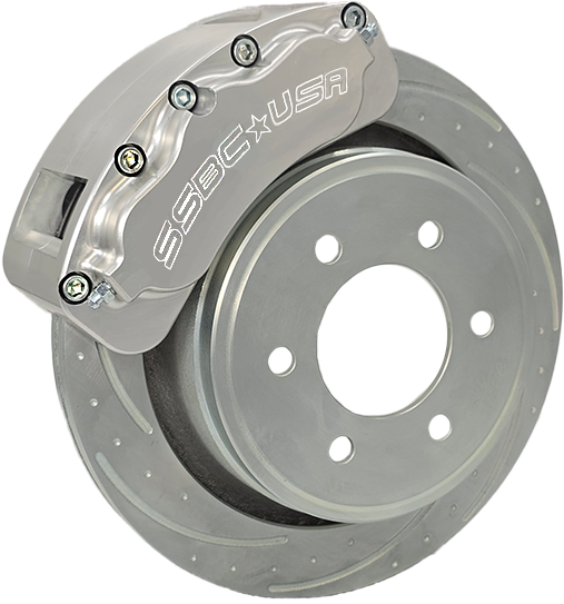 American Made B6-Brawler LT Direct Fit 6-Piston Billet Aluminum Front Caliper Upgrade Kit. Clear A415-30