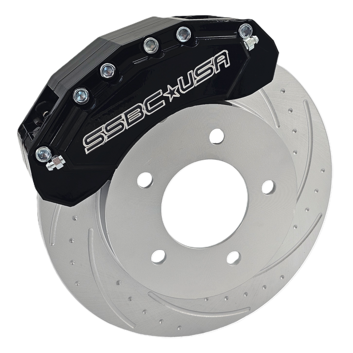 American Made M6-Moab 6-Piston Billet Aluminum Front Caliper Disc Brake Kit W/DS Rotors. Black A434-10BLK-DS