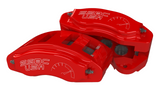 American Made R6-Redline 6 Piston Billet Aluminum Direct Fit Front Disc Brake Kit W/DS Rotors. Red A551-20R-DS