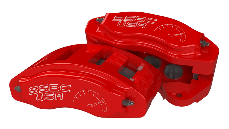 American Made R6-Redline 6 Piston Billet Aluminum Direct Fit Front Disc Brake Kit W/DS Rotors. Red A551-20R-DS