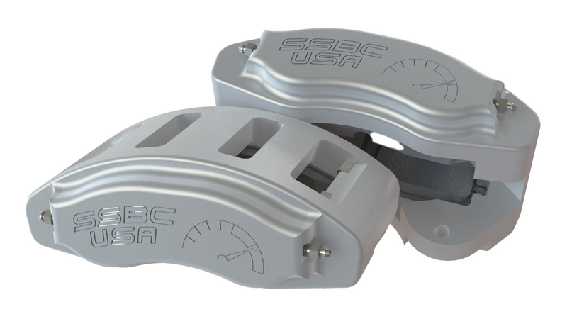 American Made R6-Redline 6 Piston Billet Aluminum Direct Fit Front Disc Brake Kit W/DS Rotors. Clear A550-20-DS