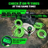 Dual Air Compressor + 4-Wheel Inflator Bundle