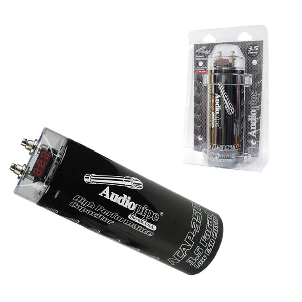 Audiopipe ACAP-3500 3.5 Farad Power Capacitor Audiopipe