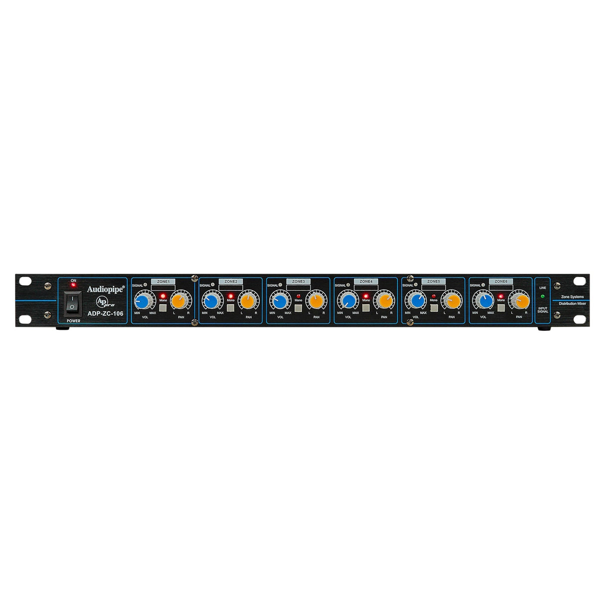 6 Zones Ultra Low Noise Audio Distributor (ADP-ZC-106) Audiopipe
