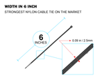 CM-2.5X6B | Tie Wraps 2.5MMX6'' Comando