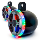AudioFormz EVOPRO2 10in 3-Way Component Marine IC LED Loud Tower Speakers - Pair Universal-Fit