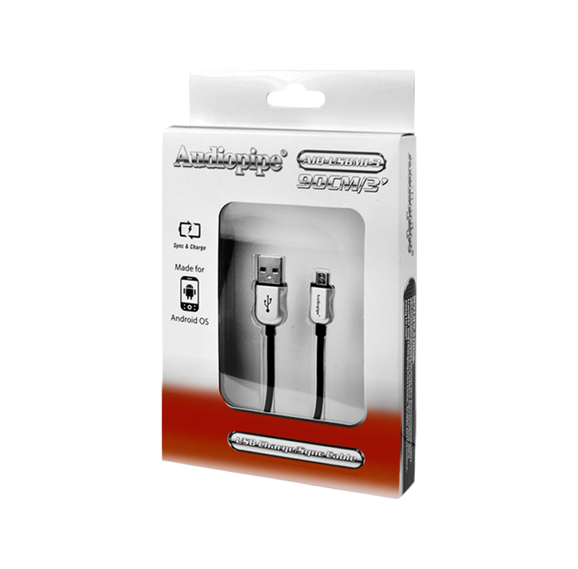 AIQ-USBMI-3 3 FT. USB Charge / Sync / Cable Audiopipe