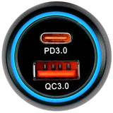 2 Ports USB-A+C Car Charger (AIQ-V12-UC-QC3) Audiopipe