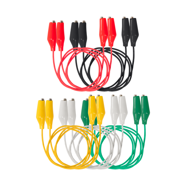Multicolored Jump Wires AJW1 with Insulated Alligator Clips TekShack