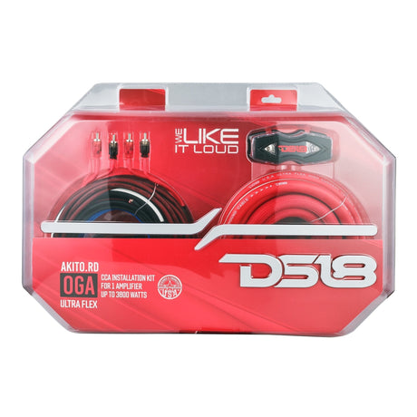 0-GA Amplifier Installation Wiring Kit - Red DS18