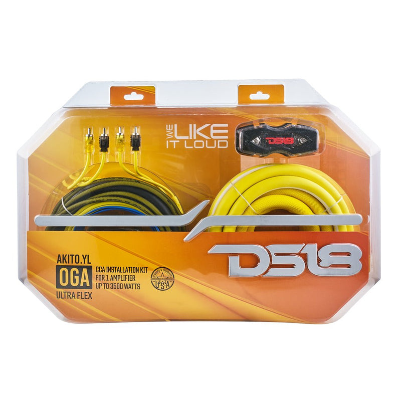 0-GA Amplifier Installation Wiring Kit - Yellow
