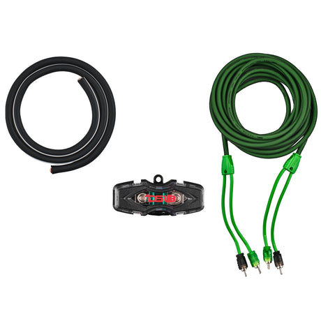 4-GA Amplifier Installation Wiring Kit - Green
