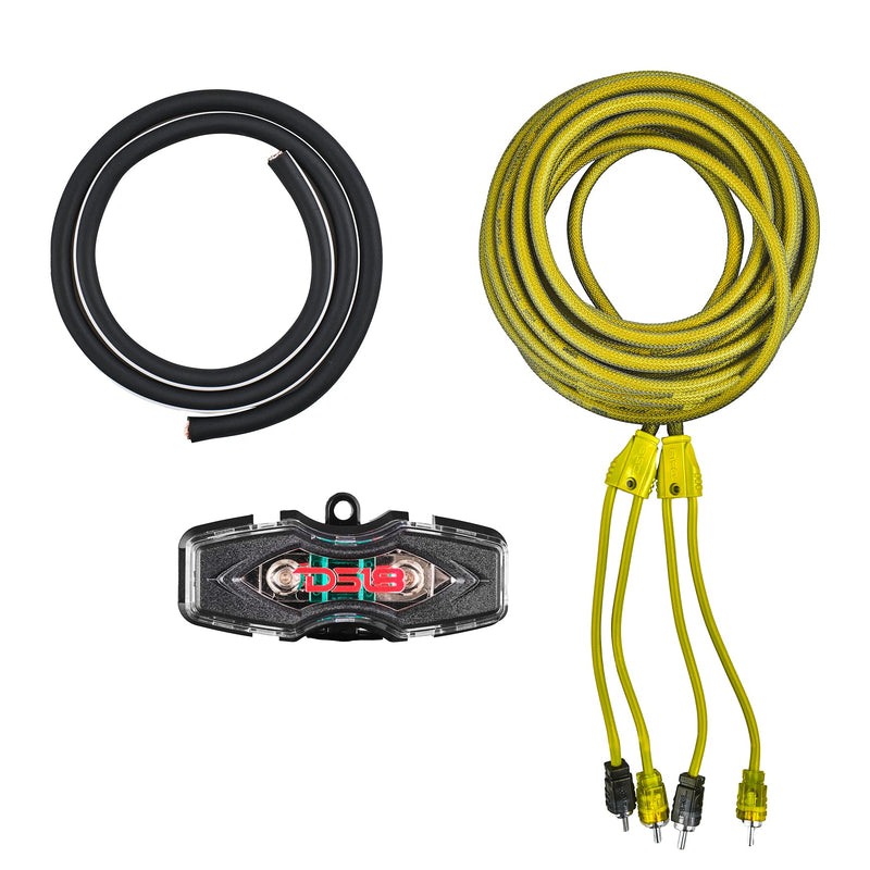 4-GA Amplifier Installation Wiring Kit - Yellow