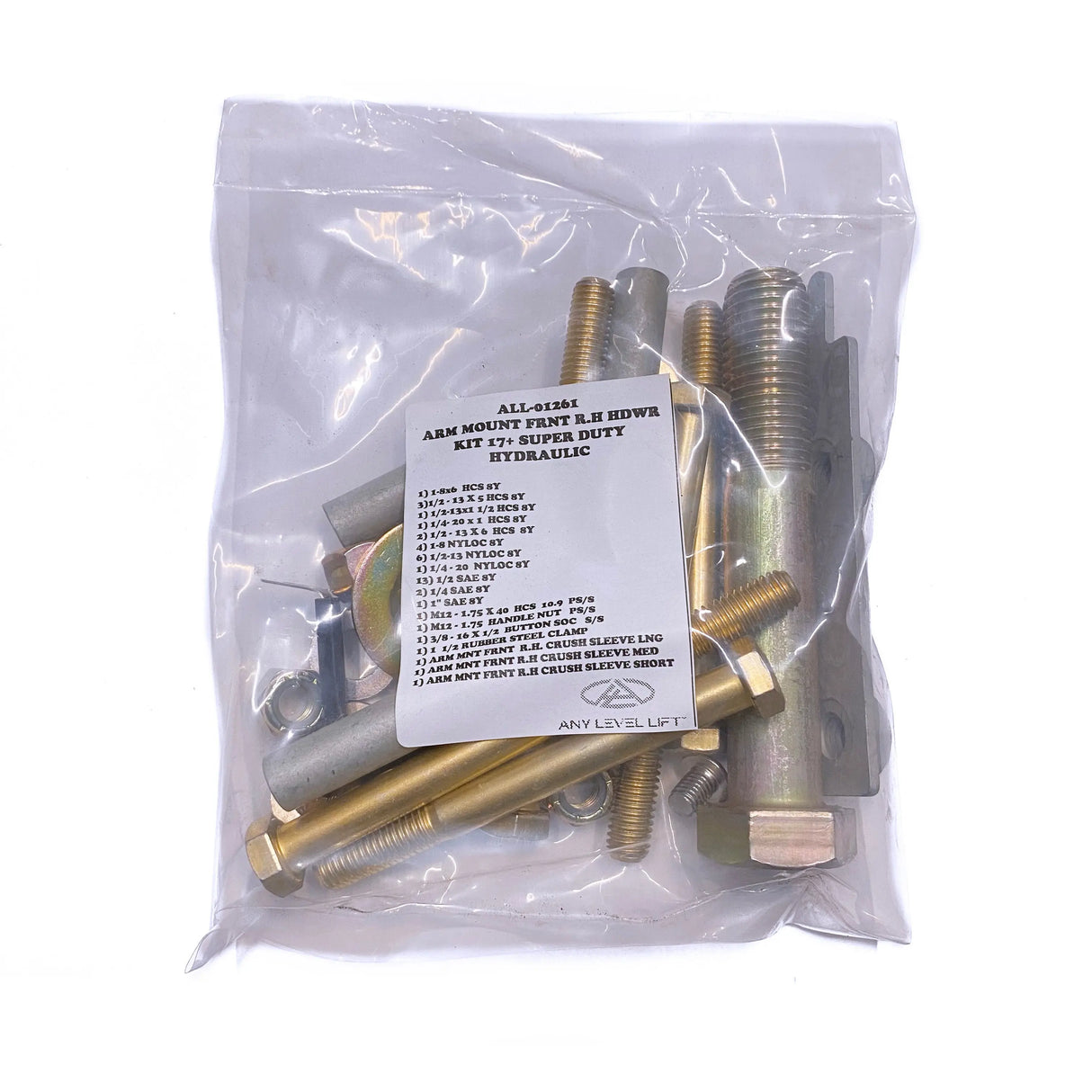 Arm Mount Front RH Hardware Kit (17+ Super Duty, Hydraulic) Any Level Lift