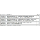 Arm Mount Front LH Hardware Kit (08-16 Super Duty, Hydaulic) Any Level Lift