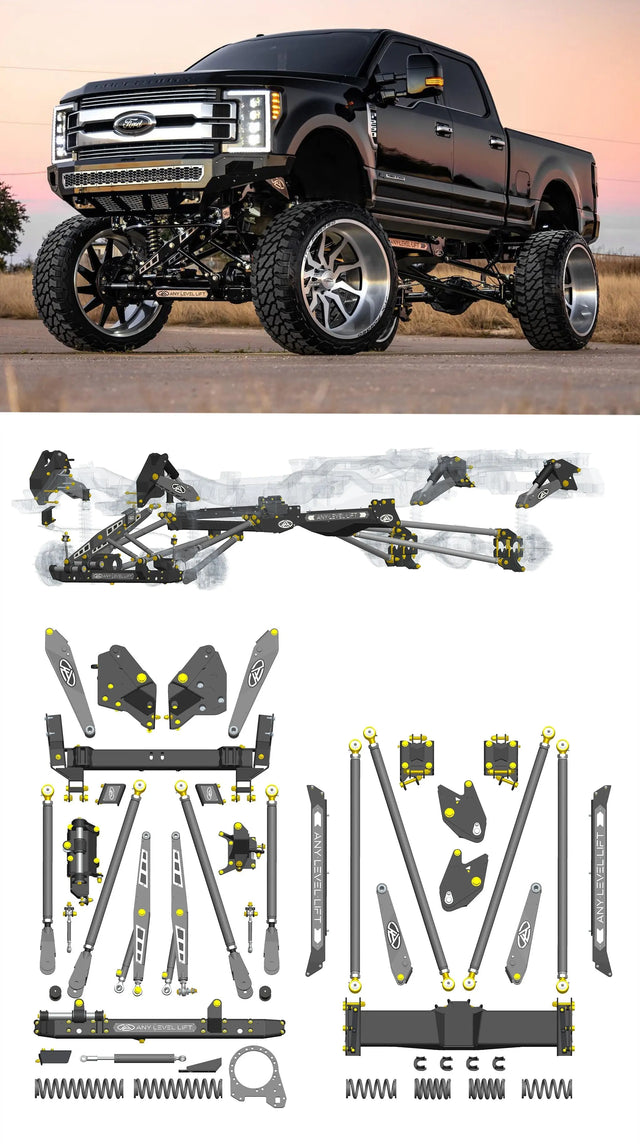 Any Level Lift - Base System, 0"-13": F-250/F-350, Single Rear Wheel (2017-2022) Any Level Lift