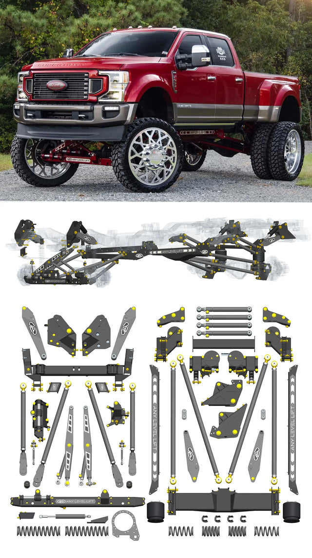 Any Level Lift - Base System, 0"-13": F-450 Dual Rear Wheel (2019-2022) WHOLESALE Any Level Lift