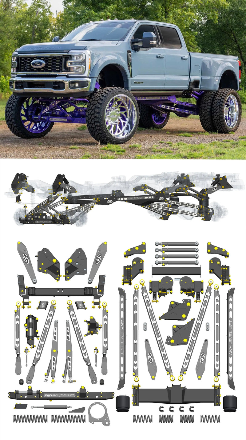 Any Level Lift - Base System, 0"-13": F-450 Dual Rear Wheel (2023+) Any Level Lift