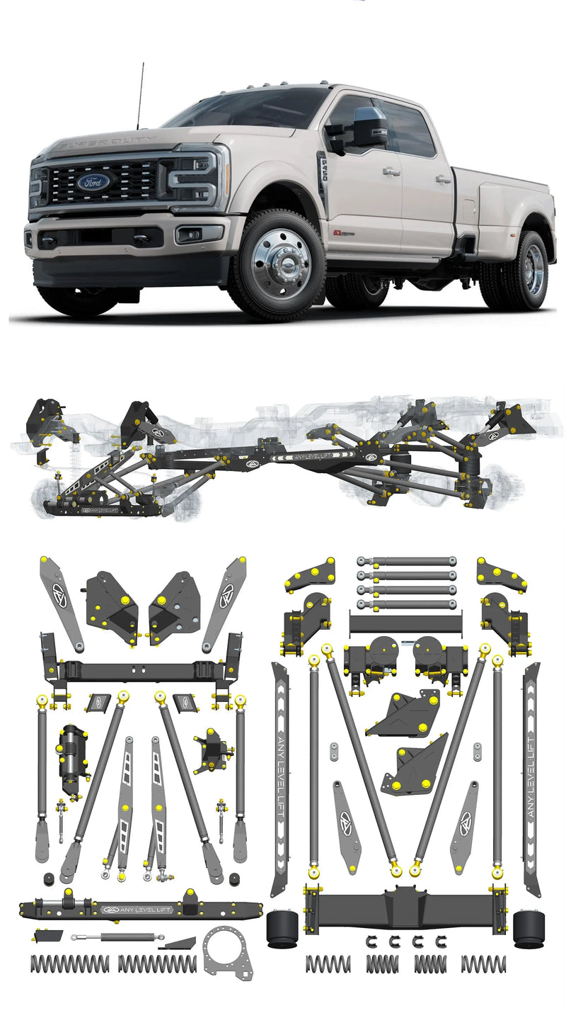Any Level Lift - Base System, 0"-13": F-450 Dual Rear Wheel (2023+) Any Level Lift