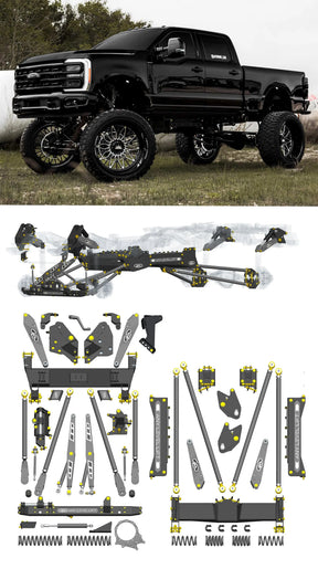 Any Level Lift - Base System, 4"-17": F-250/F-350, Single Rear Wheel (2023+) WHOLESALE Any Level Lift