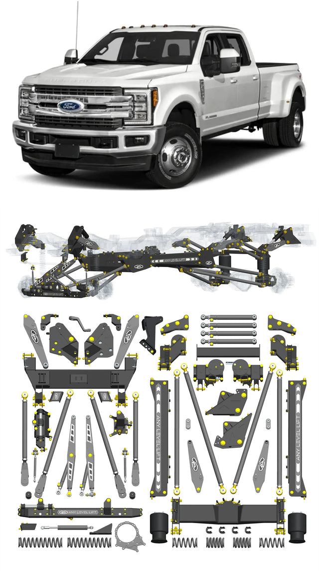 Any Level Lift - Base System, 4"-17": F-350 Dual Rear Wheel (2017-2022) Any Level Lift
