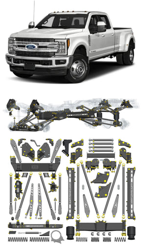 Any Level Lift - Base System, 4"-17": F-350 Dual Rear Wheel (2017-2022) WHOLESALE Any Level Lift