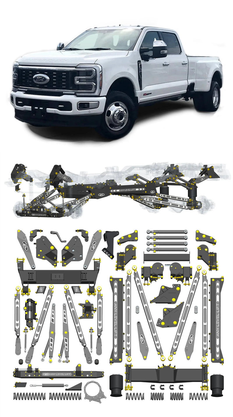Any Level Lift - Base System, 4"-17": F-350 Dual Rear Wheel (2023+) Any Level Lift
