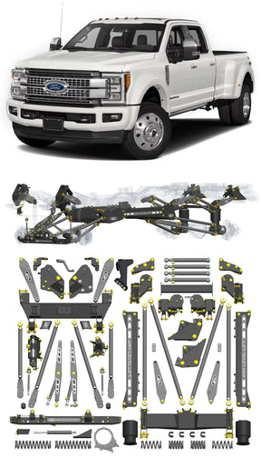 Any Level Lift - Base System, 4"-17": F-450 Dual Rear Wheel (2017-2018) WHOLESALE Any Level Lift