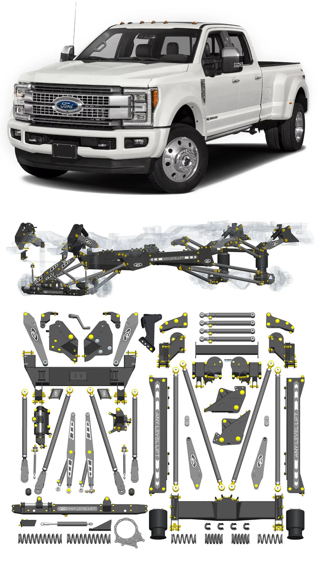 Any Level Lift - Base System, 4"-17": F-450 Dual Rear Wheel (2017-2018) WHOLESALE Any Level Lift