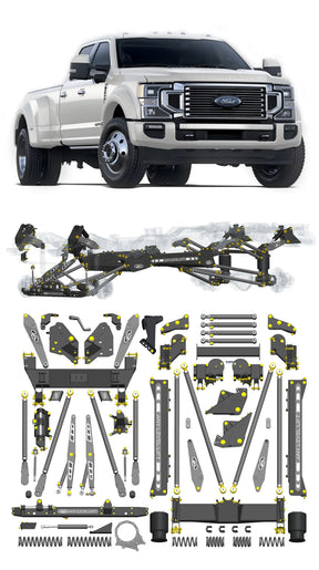 Any Level Lift - Base System, 4"-17": F-450 Dual Rear Wheel (2019-2022) WHOLESALE Any Level Lift