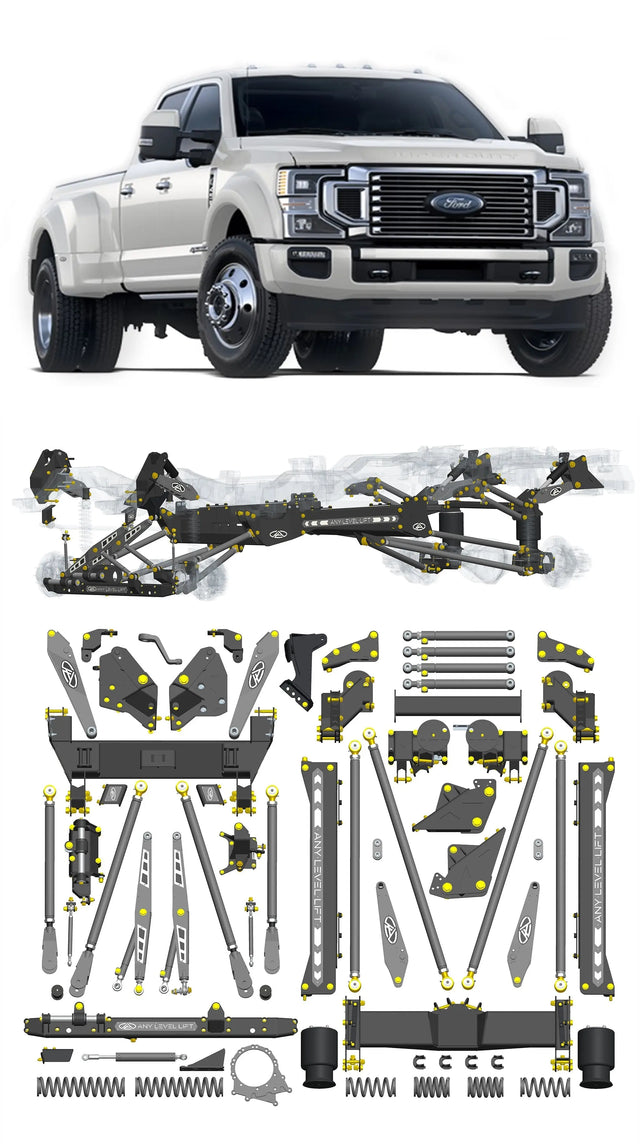 Any Level Lift - Base System, 4"-17": F-450 Dual Rear Wheel (2019-2022) WHOLESALE Any Level Lift