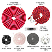 AMPKIT-0GA-PRO // 0 Gauge 2500 Watt Amp Wiring Kit CT Sounds