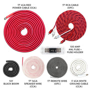 AMPKIT-4GA-PRO // 4 Gauge 1250 Watt Amp Wiring Kit CT Sounds
