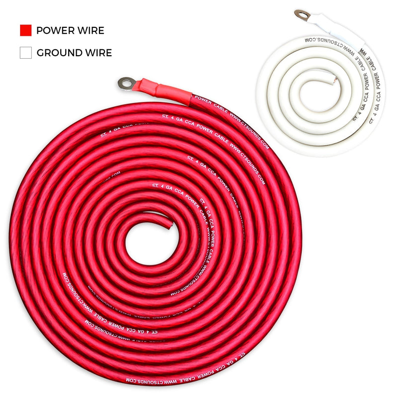 AMPKIT-4GA-PRO // 4 Gauge 1250 Watt Amp Wiring Kit CT Sounds