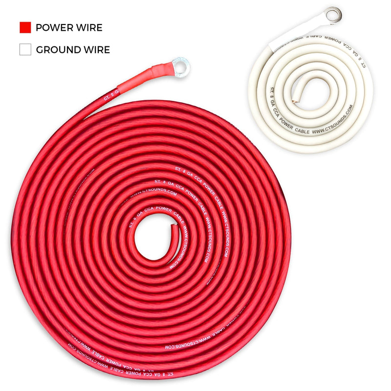 AMPKIT-8GA-PRO // 8 Gauge 800 Watt Amp Wiring Kit CT Sounds
