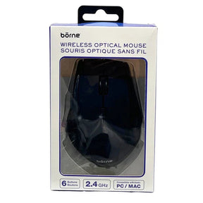 Borne 2.4G Wireless Mouse with 6 buttons and Adjustable DPI TekShack