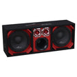 High Performance Vented Enclosure (AP-CHU-1028RED), Sold individually Audiopipe